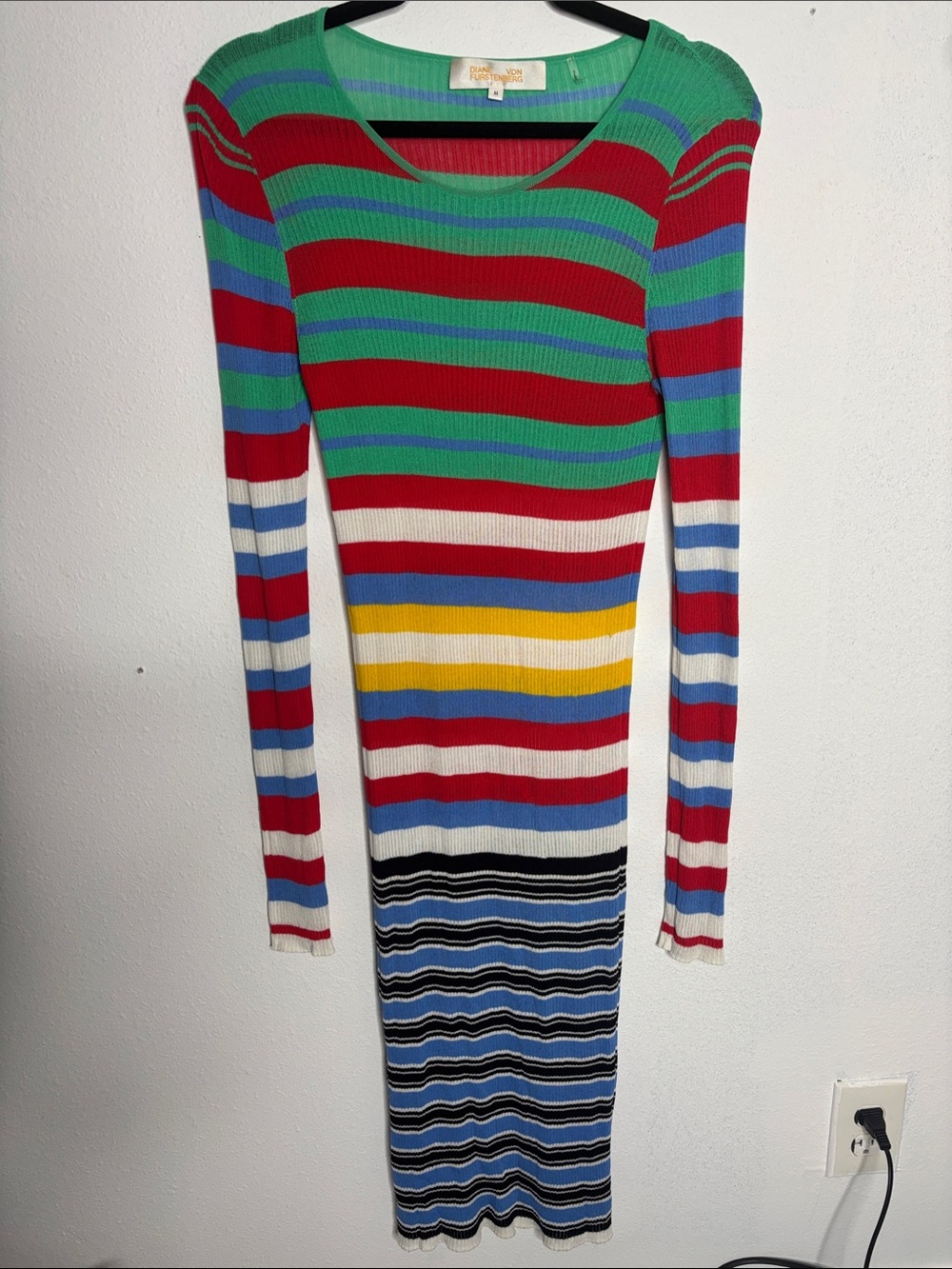 Colorblock Striped Knit Dress - Multicolor by Diane Von Furstenberg